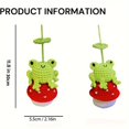 thumbnail image 2 of QJUHUNG Cute Frog Mushroom Crochet Rearview Mirror Accessories  Handmade Car Mirror Hanging Accessories  Rearview Mirror Accessories Car Ornament For Women, 2 of 5