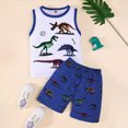 thumbnail image 2 of UAYOTSE Toddler Boys Baby Kids Girls Summer Dinosaur Vest+Shorts Outfit Set Clothes,Sizes 12-18 Months, 2 of 6