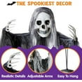 thumbnail image 3 of Joyfy 3 Pack Halloween Hanging Ghosts,Scary Skeleton Ghosts Grim Reapers Decorations for Halloween Indoor Outdoor Yard Home Decorations, 3 of 7