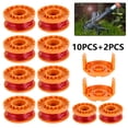 thumbnail image 4 of 12 Pack Nylon Trimmer String Replacement Spool 10ft 0.065 Inch Autofeed Spools with 2 Covers Kit Compatible with Worx WG150 WG151 WG151.5 WG152 WG153 WG154 WG155 WG155.5 WG156 WG160, 4 of 4