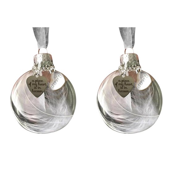 VerPetridure Aunt Christmas Memorial Round Badminton Ball 2Pc Christmas Hanging Ornament Santa Claus Snowman Doll Xmas Tree Decor Gift