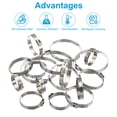thumbnail image 4 of Unique Bargains 50 Pack 5 Sizes in 3/8' 1/2' 3/4' 5/8' 1' PEX Cinch Clamp Rings, 304 Stainless Steel Single Ear Crimp Rings, 4 of 6