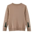 thumbnail image 5 of Jkety Boys Holiday Sweater Girls Sweater Pullover Cable Knit Long Sleeve Turtleneck Warm Top Khaki,5-6Y, 5 of 7
