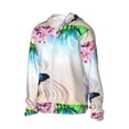 thumbnail image 3 of Goofa Butterfly In Blossoms Zen Printed Women's UPF 50+ Sun Protection Hoodie Jacket Lightweight Long Sleeve Sun Shirt for Women with Pocket Hiking Outdoor-Small, 3 of 9