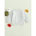 thumbnail image 5 of Wassery Baby Halloween Sweatshirt Long Sleeve Pumpkin Letter Print Pullovers Tops 6M 12M 18M 24M 3T Toddler Girl Boy Autumn Clothes, 5 of 8