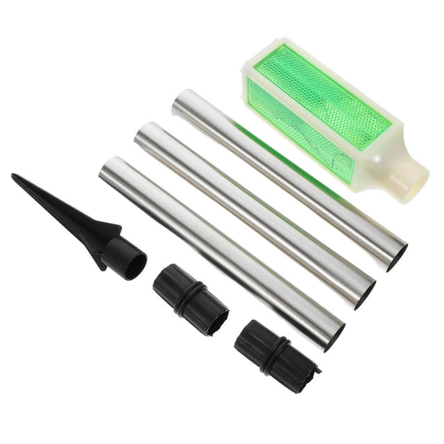 HAMPPLIES Solar Powered Flash Light Solar Powered Road Barrier Light Green 1Pack For Outdoor Usage And Pathway Lighting