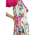 thumbnail image 6 of Bimba Women Printed Cotton Kurta Dress White & Pink Ethnic Kurti Clothing, 6 of 8