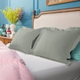 thumbnail image 2 of Ntbay 2 Pack Double Brushed Microfiber King Pillow Shams with 2" Flange, Wrinkle, Fade, Stain Resistant Sham, 20"x36", Smoke Gray, 2 of 5