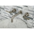thumbnail image 2 of Kingston Brass KS8128KL Whitaker Double-Handle 3-Hole Wall Mount Bathroom Faucet in Brushed Nickel, 2 of 8