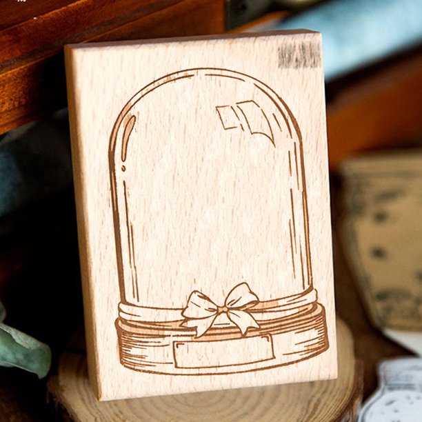 Sellos De Goma De Madera Diario decoración sello botella sueño DIY artesanía madera goma sello (sueño de cristal) Wdftyju Libre de BPA