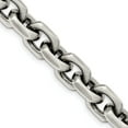 thumbnail image 1 of Sterling Silver Antiqued 8.6mm D/C Elongated Open Link Chain (24 X 8.6) Made In Italy qfc145-24, 1 of 5