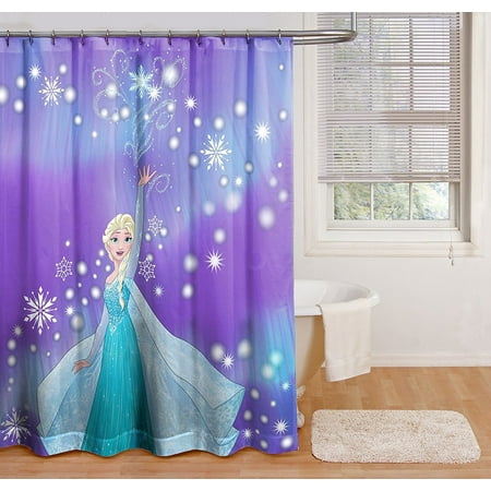 Disney Frozen Snowflake Fabric Shower Curtain Com Disney Frozen Snowflake Fabric Shower Curtain