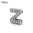 thumbnail image 7 of OPOLSKI 10Pcs A-Z 8mm Rhinestone Slide Letter Charm DIY for Leather C, 7 of 7