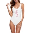 thumbnail image 2 of MKLEKYY Trajes De Baño Mujer Short Women Fashion Letter Print Piece Swimsuit Sexy Bikini Swimwear Bathing Sleeveless Backless Swimsuit 1376, 2 of 4