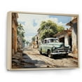 thumbnail image 2 of Designart "Classic Cuban Car in Lush Green" Transportation Floater Framed Wall Art Print, 2 of 7