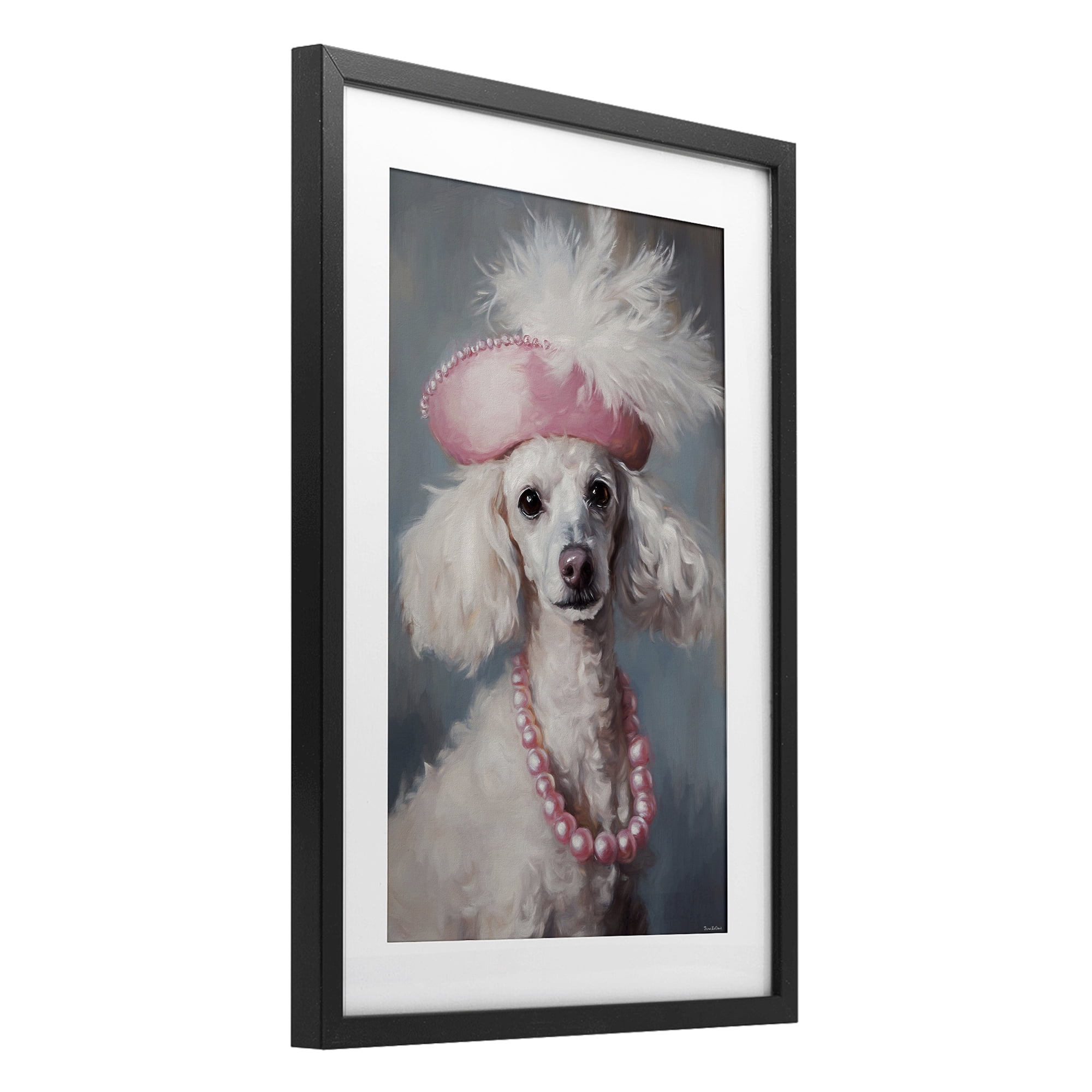 Stupell Industries Beautiful Collette Pup Black Framed Print Under Glass, design by Tina LeCour