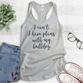 thumbnail image 2 of I Can't I Have Plans With My Bulldog Tank Top, Ladies Racerback Tank Top, Dog Lover Tank, Dog Tank, Silver Gray, Small, 2 of 3