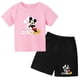 thumbnail image 2 of Camiseta y pantalones cortos con estampado de Mickey Mouse de verano para niños y adolescentes, traje de 2 piezas, ropa deportiva informal para niños y niñas, conjunto de moda Sunshine, 2 of 4