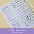 thumbnail image 3 of FlyFlise 24 Colors Double Line Coloring Markers Outline Paint Pens 2.0mm Tip DIY Scrapbooking for, 3 of 8