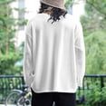 thumbnail image 6 of QHFBli Men's Striped Crewneck Sweatshirt Men's Long Sleeve Crew Neck Casual Pullover Holiday Shirt Soft Comfortable Tops for White XL, 6 of 6