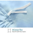 thumbnail image 2 of Pure Pima Cotton 3-Piece Duvet Cover Set – 800 Thread Count Luxury Bedding, Zipper Closure California King 104" x 94" - Light Blue, 2 of 4