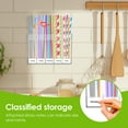thumbnail image 5 of Ikoopy Transparent Acrylic Straw Holder With Adhesive Sticker Compact Compartmental Tumbler Straw Organizer for Kitchen Counter Cabinet, 5 of 10