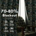 thumbnail image 5 of DriftAway Floral Blackout Seafoam Curtains 84 Inch Length for Living Room Bedroom 2 Panels Lined Grommet Window Drapes Thermal Rustic Farmhouse Classic America Style Curtains, 5 of 8