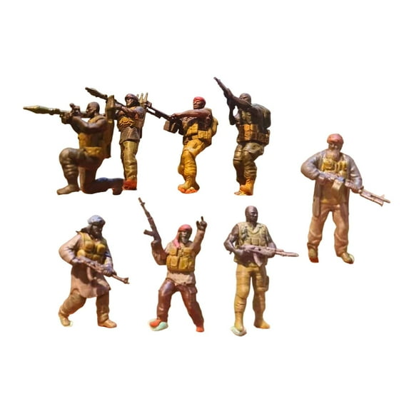 8 figuras de de Oriente Medio en miniatura, escala 1:64, juego de regalo, diorama, miniaturas para cumpleaños, hombres y entusiastas.