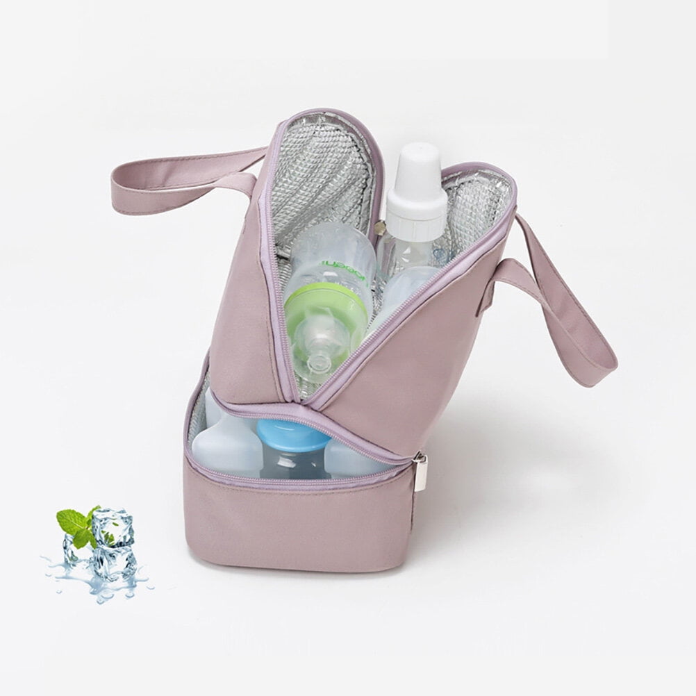 PENIKOKO 1Pc Purple Storage Bag Polyester Insulated Bottle Organizer for Travel and Daily Use