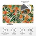 thumbnail image 3 of Orange Green Palm Leaves Door Mat Indoor Outdoor, Summer Tropical Floral Non Slip Welcome Mat with Rubber Backing, Absorbent Fabric Front Door Mats Entryway Rug for Home Patio Entrance 18"x30", 3 of 9