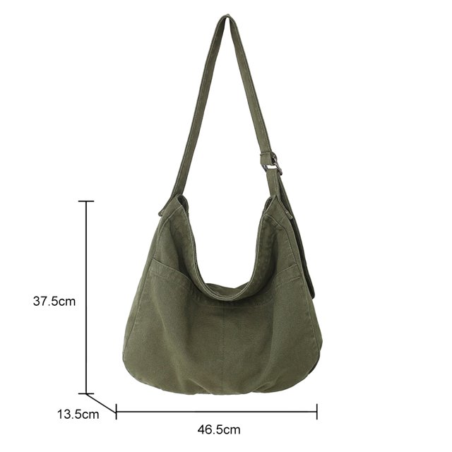 Bolso de hombro Lona Simple College Student Bookbag Harajuku Satchels (Verde) Ndcxsfigh Para Estrenar