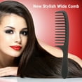 thumbnail image 2 of Wide Tooth Comb Detangling Hair Wide Comb Round Hair Comb Carbon Antistatic Comb, 2 of 5