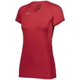 thumbnail image 2 of High Five 342222.083.XL Ladies Truhit Short Sleeve Jersey, Scarlet - Extra Large, 2 of 5