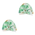 thumbnail image 3 of Matsuzay Gorros de ducha para el cabello Estampado de flores Banda elástica impermeable Gorro con dobladillo Gorro ajustable Gorro rizado Suministros de Piña 2piezas Matsuzay CBP387395, 3 of 6