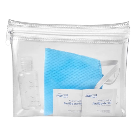 Kit sanitizante con cubrebocas y gel 30 ml
