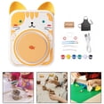thumbnail image 1 of Rueda de Cerámica Eléctrica, Plato Giratorio, Ruedas de Cerámica, Regalo, Artesanía de Velocidad Ajustable, Herramienta de Moldeo Manual para Trabajar Gato naranja perfecl Rueda de alfarero eléctrica, 1 of 8