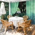 thumbnail image 4 of Ombre Green Cloud Sky Outdoor Curtains for Patio Waterproof, Starry Night Sky Gradient Nature Grommet Curtains for Porch Outside Privacy Drape for Gazebo Garden Pergola, 2 Panels, 54x84in, 4 of 9