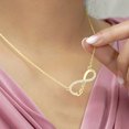 thumbnail image 4 of JeenMata Infinity Love Pendant Necklace - Meaningful Jewelry for Her - Anniversary Gift in 18K Yellow Gold Plated, 4 of 6
