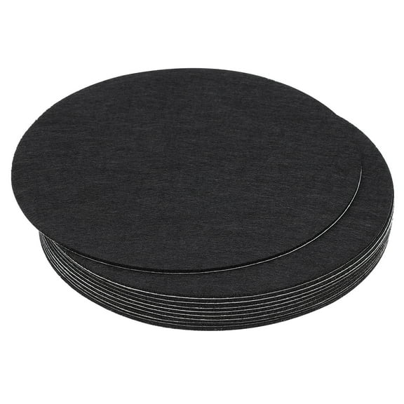 Uxcell 8 Inch Diameter Lamp Base Felt, 10Pack 2mm Thickness Adhesive Non-slip Anti-scratch Backed Felt, Black
