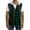 Gray, variant on Men's Two-Layer Buffalo Plaid Hooded Vest Zip-Up Sleeveless Hoodie, Casual Checkered Streetwear with Chest Pocket, 2 in 1 Design Top for Daily & Fashion Trendy Wear