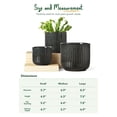 thumbnail image 7 of BEMAY Ceramic Plant Pots, Set of 3 Dark Olive Plant Pots for Indoor Plants with Drainage Hole, Plug and Mesh Pad Flower Pots, 7 of 7
