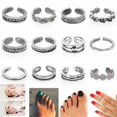 thumbnail image 5 of 12PCs/set Women Fashion Simple Toe Ring Adjustable Foot Beach Jewelry D3S0, 5 of 9