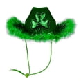 thumbnail image 4 of Gqtwoy St Patrick's Day Hat with Light, Green Velvet Leprechaun Hat, Party Accessories for St. Patrick's Day, Christmas Tree Topper, Costume Hat for Adults, Eye-catching Holiday Decoration, 4 of 5
