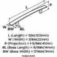thumbnail image 5 of Amerock Cyprus 8'' Center Appliance Pull, 5 of 7