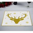 thumbnail image 2 of PKQWTM Head Of Deer With Big Horns Kitchen Dining Table Mats Placemats Size 12x18 Inches, Set of 2 Pieces, 2 of 2