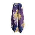 thumbnail image 4 of Cargo Pants Women Wide Leg Barrel Baggy Trousers, Elastic High Waist Casual Pants With Pockets Purple Fashion Outfits Clothes XL, 4 of 4