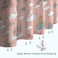 thumbnail image 6 of Swan Princess Castle Pattern Shower Curtain 36"x72" ,Bathroom Decorative Shower Curtains Set with 12 Hooks,Modern Waterproof Washable Shower Curtain, 6 of 6