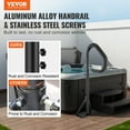 thumbnail image 3 of Hot Tub Handrail, 360° Rotatable Adjustable Spa Step Handrail (35"-57" Height), Anti-Slip Slide-Under Base, 600LB Capacity Rust-Proof Aluminum for Indoor/Outdoor Use, 3 of 7