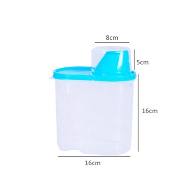 Naiovety Dispensador de cereales, granos, arroz, alimentos secos, contenedor de almacenamiento de plástico con tapa, sello de cocina, caja organizadora Almacenamiento y organización del hogar Naiovety HA022655-00