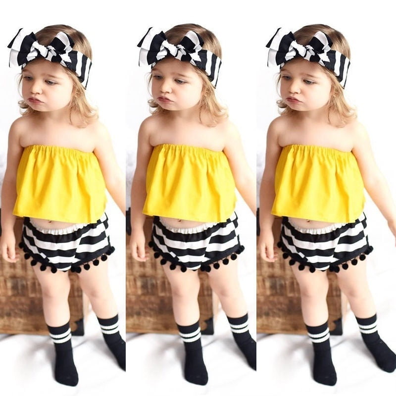 Details about   Toddler Kids Baby Girls Off Shoulder Top Mini Skirt Dress Outfits Set Clothes 